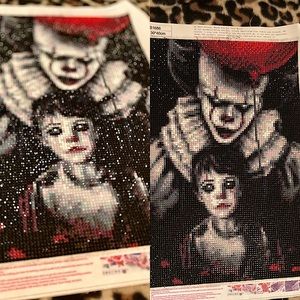 Completed diamond art painting done individually, by hand, sealed, and/or framed